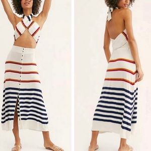 Free People Beach Cabo Convertible Striped Skirt